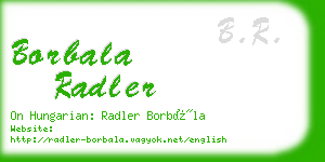 borbala radler business card